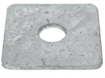M12 Galvanized steel Square washer 50 x 50 x 3