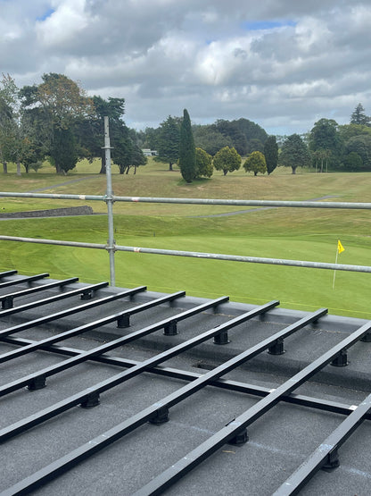 Aluminium Framed pedestal deck Pukekohe Golf Club Auckland with composite decking installed by Pukekohe builders - New Zealand's number one timber and composite subframe.