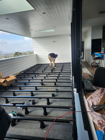 Aluminium Framed pedestal deck Auckland  and Anchorjak adjustable pedestals