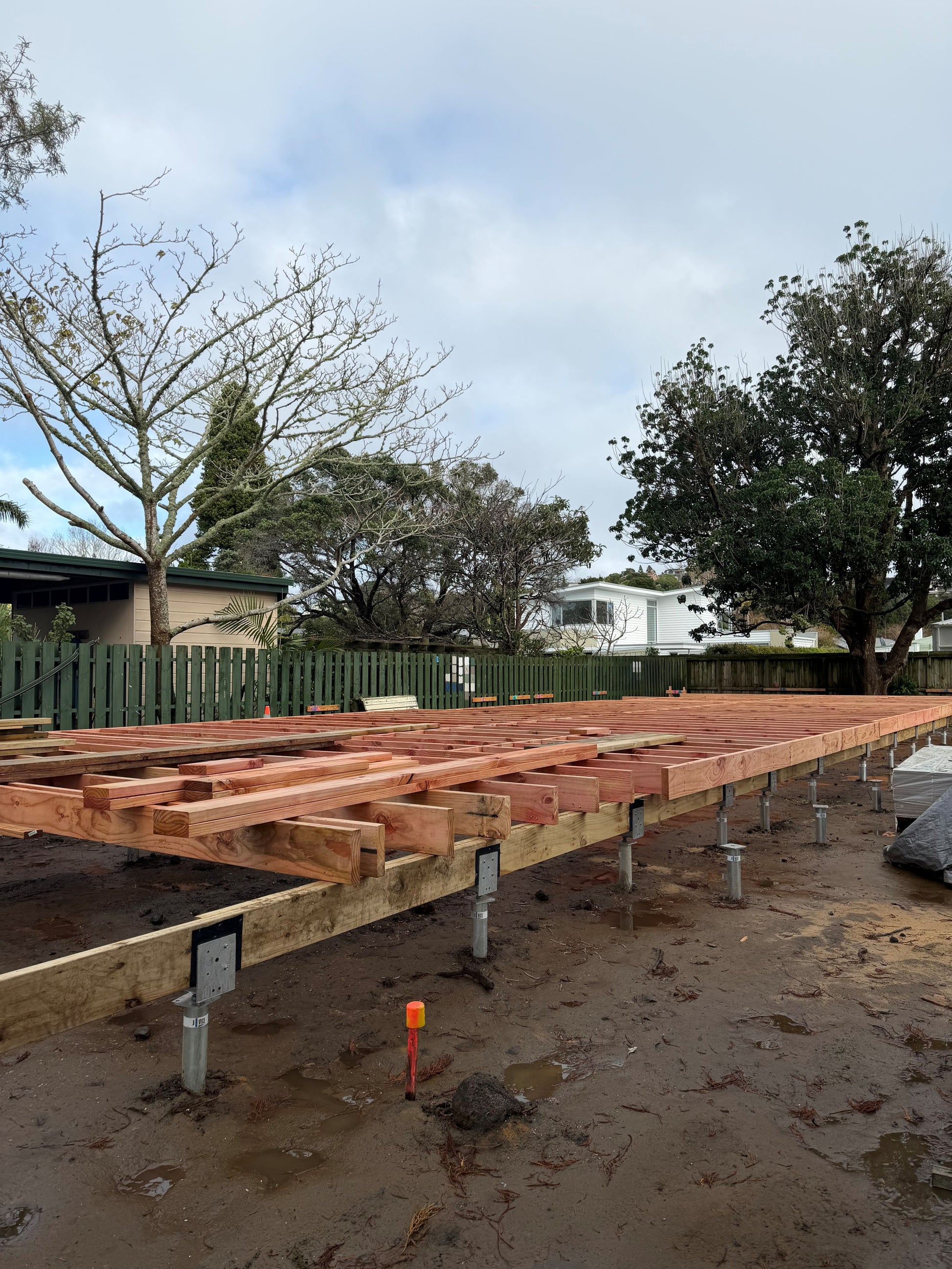 Installed by Resi Build in Auckland. Ground screw foundations for a home in Manly on the Hibiscus coast. 